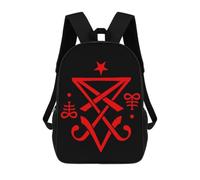 NQRXADCRT Occult Sigil of Lucifer Backpack 17 Inch Printed Shoulder Laptop Bag Work Business Casual Daypack