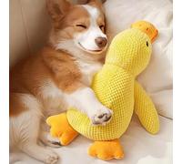 NQXORA Paw Love Calming Duck Toy for Dogs, Squeaky Quacking Chew-Resistant Plush, Soft Cuddly Companion for Anxious Puppies and Aggressive Chewers, Machine Washable. (Small+Medium+Large)