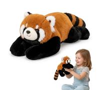 NQXORA Weighted Teddy for Anxiety Relief, Hug a Lumps Soft Stuffed Animal with Glass Beads, Calming Plush Companion for Kids and Adults, Sleep Support Cuddly Toy (Red Panda,65cm)
