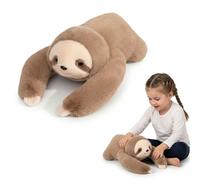 NQXORA Weighted Teddy for Anxiety Relief, Hug a Lumps Soft Stuffed Animal with Glass Beads, Calming Plush Companion for Kids and Adults, Sleep Support Cuddly Toy (Sloths,65cm)