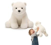NQXORA Weighted Teddy, Weighted Stuffed Animal for Adults & Kids, Calming Weighted Plush Panda, Soft Hugging Pillow for Anxiety Relief & Sleep Support, Premium Weighted Teddy (Polar Bear,45CM)
