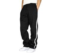 NQyIOS Adult Sweatpants with feet Sequin Joggers Mens Jogging Bottoms Slim fit Wide Leg Trousers Dress Pant Extenders for Men Jeans for Short Men UK Size Xmas Gift Black