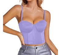NQyIOS Basic Tops Women Womens Corset Top Bustier Corset Top Tight Fitting Corset Tank Top Suspender Top Solid Short Fashion Women Camisole Camisole Tops for Women