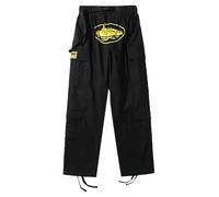 NQyIOS Black Sweatpants Joggers for Women & Men - Drawstring Casual Printed Beach & Work Pants - UK Sizes