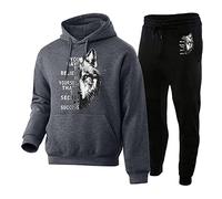 NQyIOS Fashion Men's Tracksuits Casual Athletic Suit Sweatsuit Sportswear Casual Tracksuit Sweat Outfits Jogger Set Sales Clearance Dark Gray