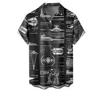 NQyIOS Flamingo Hawaiian Shirts for Men - Casual Button Down Beach & Retro Cuban Guayabera Shirts - Purple