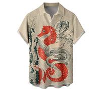 NQyIOS Hawaiian Shirt for Men Quick Dry Funky Hawaiian Print Shirt Short Sleeve Beach Shirt Sales Clearance Party Shirt Hot Pink