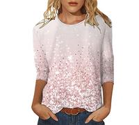 NQyIOS Ladies Blouse Womens Tops Crew Neck Tshirt Long/Short Sleeve T-Shirt Casual Basic Tee Shirt