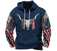 NQyIOS Men Winter Autumn Casual O Neck Long Sleeve 3D Printed Hooded Sweatshirt Top Blouse Lightweight Pullover Men (ZWadK-A, XXXL)