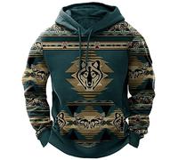 NQyIOS Men Winter Autumn Casual O Neck Long Sleeve 3D Printed Hooded Sweatshirt Top Blouse Lightweight Pullover Men (ZWadB-D, XL)