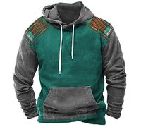 NQyIOS Men Winter Autumn Casual O Neck Long Sleeve 3D Printed Hooded Sweatshirt Top Blouse Lightweight Pullover Men (ZWadL-C, XXL)