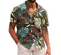 NQyIOS Mens Button Down Beach Shirt Casual Tropical Button Down Shirts Spread Collar Beach Aloha Shirts Very Loud Shortsleeve Unisex Cherry Parrot Mens Shirts Short Sleeve Plus Size Tops Khaki