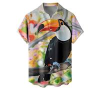 NQyIOS Mens Button Down Beach Shirt Short Sleeve Button Down Aloha Tropical Beach Shirts for Men Cuban Shirt for Men Very Loud Shortsleeve Unisex Surf Mens T Shirt Workout Tops Pink