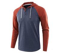NQyIOS Mens Casual Shirts Sale Clearance Cheap Vintage Mens V-Neck Cotton T Shirt Long Sleeve Baggy Bandage Tunic Casual Lace Up Tops Tee Vintage Crewneck Sweatshirt Tunic Blouse Red