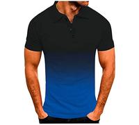 NQyIOS Mens Golf Polo Shirts Short Sleeve Golf Tops Quick Dry Breathable Casual Workwear Tennis Polo T-Shirts T-Shirts for Men Sales Clearance Golf Shirts Mens UK Tshirt Blue