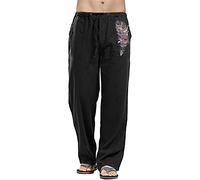 NQyIOS Mens Joggers Sweatpants Skeleton Joggers Black Jogging Bottoms Black high Waisted Trousers red Tracksuit Pants Men Mens Relaxed fit Stretch Jeans UK Size