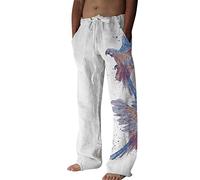 NQyIOS Men's Pants Beach Yoga Lightweight Drawstrings Elasticated Waist Pants Casual Sweatpants Mens Slacks Slim Fit Tall SweatShorts White