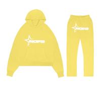NQyIOS Mens Personality Sport Set Contrast String Fleece Tracksuit Hoodie Top Bottoms Joggers Gym Set Draw Code Big and Tall Sweatsuits for Men Fleece Lined Tracksuit Bottoms Men Xmas Gift