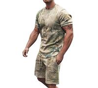 NQyIOS Men's Polo Short Sets Sports Compression Under Base Layer Jerseys Fits Cold Cool Top Bottoms Quick Dry Plus Size Summer Outfits Beach Sets Sales Clearance Khaki