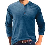 NQyIOS Men's Shirts Sale Clearance Cheap Mens Linen Shirts Long Sleeve Casual Button Down Henley Shirts Cotton Summer Loose Fit Shirt Tops Hooded Sweatshirts for Men UK Tunic Blouse Blue