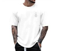 NQyIOS Mens Short Sleeve Crew Neck Gym T Shirt Running Tops Mens Breathable Moisture Wicking Active Workout Shirts Henley Shirts Men Long Sleeve Swim Tops for Men Sale (White, XXL)