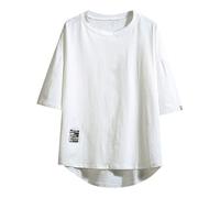 NQyIOS Mens Short Sleeve Crewneck T-Shirts, Casual Round Neck Tops for Walking, Workout, Running & Casual Outings Cotton Sleep Shirt Men v Neck Shorter Sleeves Tops fo Men Clearance (White, XXXXL)