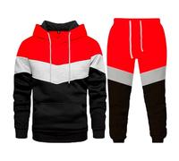 NQyIOS Men's Short Sleeve Shirt and Shorts Set Striped Pullover Hoodie Casual Hoody Top Fleece Joggers Gym Jogging Bottoms Workout Sets Sport Lounge Wear Xmas