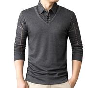 NQyIOS Men's Summer Polo Shirts Quick Dry Tennis Shirts Casual Polo Shirts with 3 Buttons Gym Top Men Loose Fit Mens Black Linen Shirt Mens Tracksuit Tops XL Tshirt (Grey, L)