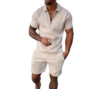 NQyIOS Men's Summer Shirt Hawaiian Sets Guayabera Casual Button Down Shirt and Short Set Summer Beach Outfits Plus Size Summer Outfits Lounge Sets Sales Clearance White