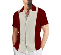 NQyIOS Mens Tropical Shirts Short Sleeve Short Sleeve Button Down Beach Shirt Summer Holiday Beach Aloha Hawaii Shirt Mexicans Shirt Vintage Oversize Shirts Yoga Top Red
