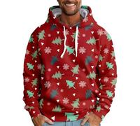 NQyIOS naughty christmas jumpers for men Oversized Sweatshirt hawaiian christmas christmas sweater vest men mens shacket jacket Camo Hoodie mens designer sweatshirt mens long coat (Red, XL)
