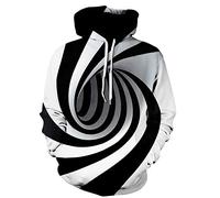 NQyIOS Orchid Hoodie Sweatshirt Printed Digital Blouse Tops Long Sleeve 3D Mens Hooded Men's blouse Fuzzy Outdoor Slipper (Black, L)