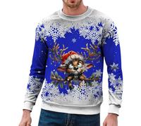 NQyIOS quarter zip jumper Baseball Pullovers for Men slogan t shirts for men Mens Winter Pullover Jacket mens puffer jacket golf hoodies for men mens christmas sweatshirt mens gilet (Blue, XXXXXL)