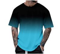 NQyIOS Running Shirts Men Sport Tops Dry Fit Gym Wicking Athletic T Shirts Breathable Cool Workout Shirts Hooded Checked Shirt Men Training Tops for Men Waterproof Sale (Sky Blue, XL)
