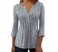 NQyIOS Shirts for Women Women's T-Shirt Ladies Heart Print Cotton T Shirts Short Sleeve Crewneck Summer Tops Casual Classic Basic Tee Blue Tops for Women UK Plus Size T-Shirts