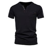 NQyIOS Short Sleeve Shirts Men Breathable Mens Linen Shirts Short Sleeve V Neck St Patrick's Day Tops Letter Graphic Print Denim Shirts for Men Lace Up Muscle T-Shirt Tshirts Tank Tops