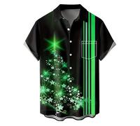 NQyIOS St. Patricks Day Shirt Hawaiian Shirt Beach Shirt Mens Summer Short Sleeve Floral Shirts Casual Beach Shirt Hawaiian Aloha Shirts Lucky Irish Shamrock Paddy's Day Cuban Shirt A-Black