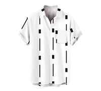 NQyIOS Summer Mens Fancy Print Hawaiian Shirt Button Down Short Sleeve Beach Shirts Summer Casual Aloha Shirts Sales Clearance Rave Shirt