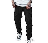 NQyIOS Sweatpants White Zip Pocket Joggers Mens Tracksuit Bottoms Men Extra Long Leg high Waisted Trousers Men Linen Pants for Men Black Men's Jeans UK Size Xmas Gift