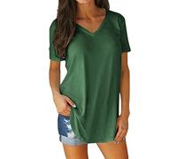 NQyIOS Top Tshirt for Women Cotton Short Sleeves Solid Color Outdoor Loose Causal Tshirt Women Running T Shirt