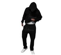 NQyIOS Tracksuit Mens Full Set Tracksuits Hooded Long Sleeve Sweatshirt Jacket Jogging Pants Set London Pocket Tracksuit Loose Hip Hop Sweatpants Casual Loungewear Sportwear