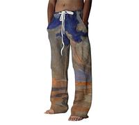 NQyIOS White Sweatpants 3/4 Joggers Mens Pyjamas for Men Bottoms Mens Cargo Trousers Work wear Combat Men's Track Pants Ripped Grey Jeans for Men 42 UK Size