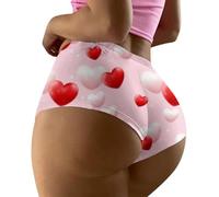 NQyIOS Women Floral Lace Thongs Soft Stretchy Tangas Knickers Plus Size Hollow Out Bikini Briefs Hipster Pantie Sexy Underwear Size XS-4XL Knickers Size 12 Womens Panties (Watermelon Red, XL)