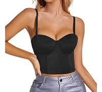 NQyIOS Womens Corset Top Bustier Tank Top Suspender Top Solid Short Fashion Women Camisole