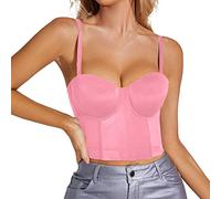 NQyIOS Womens Corset Top Bustier Tank Top Suspender Top Solid Short Fashion Women Camisole
