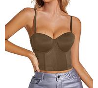 NQyIOS Womens Corset Top Bustier Tank Top Suspender Top Solid Short Fashion Women Camisole