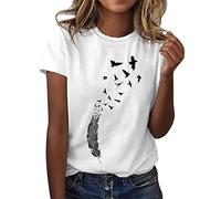 NQyIOS Women's Sunflower Summer T-Shirt Plus Size Loose Blouse Tops, Short Sleeve Graphic Casual Tees, Handstand Shirt, Long Sleeve Short Sleeve Cardigans for Women, UK Tshirts