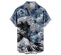 NQyIOS Work T Shirts for Men, Mens Short Sleeve Striped Shirt Button Up Summer Cotton Shirts Collared Fashion Rugular Fit Beach Shirt Christmas Jumpers Men Shirts Long Sleeve Christmas