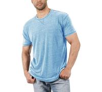 NQyIOS Workout Mens Shirts - Black Dry Fit Gym Short Sleeve Moisture Wicking T Shirts for Running Athletic Casual Work Grandad t Shirts for Men UK Pyjama Tops for Men UK Blouse (BU2,XXXXXL)
