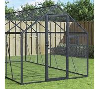 Nqyjm Aviary Anthracite 1.79 x 4 x 1.85 m Aluminium for Garden Patio